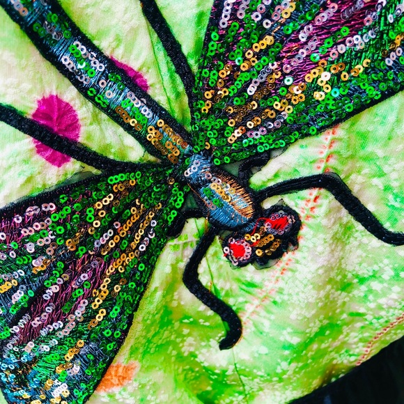 1970’s Vintage Kimono w Sequin Embellishment - Picture 6 of 7